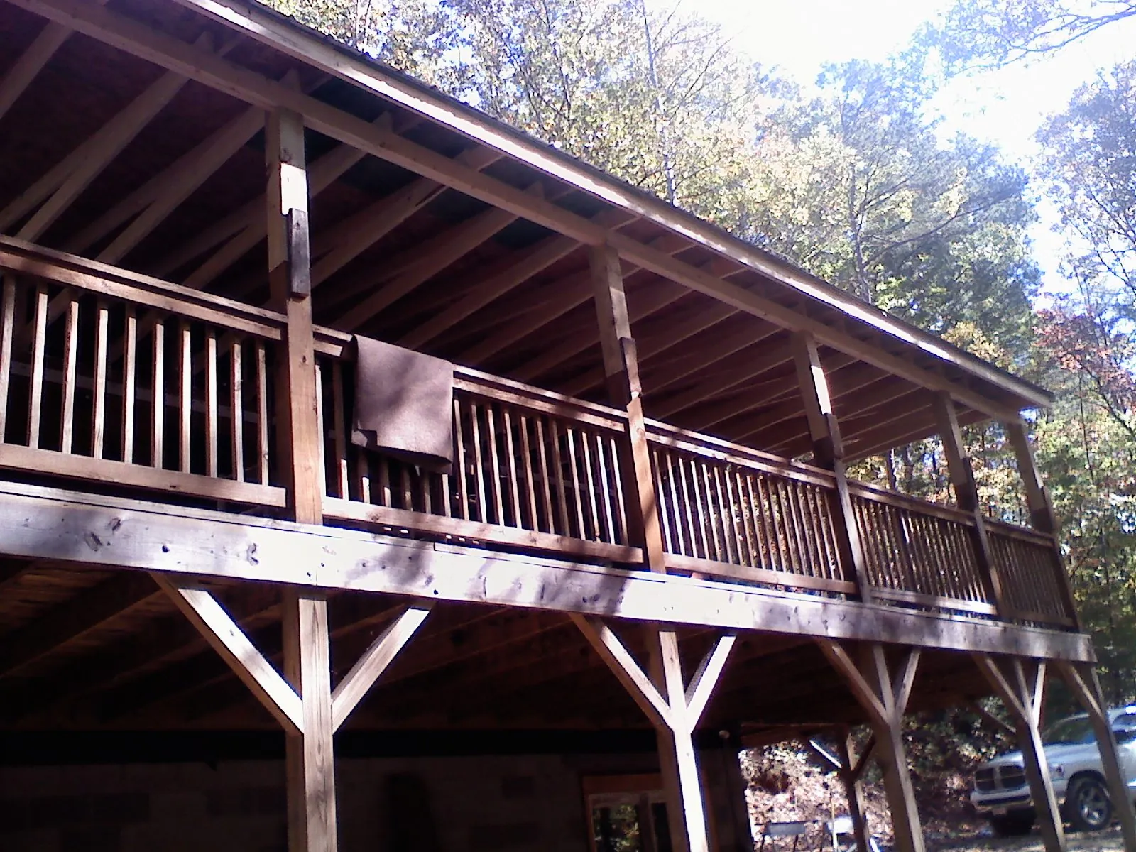 Timber framing under a new elevated porch and deck — Roof Leak Repair in Cusseta by Roofing Brothers